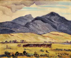Martin Benka, Za Lískovú (Liptov), okolo 1935-327, olej na kartóne