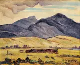 Za Lískovú (Liptov) by Martin Benka, okolo 1935-327, olej na kartóne, sold Oct 2011