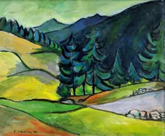 Krajina by Eugen Nevan, 1946, olej na plátne, sold Oct 2011