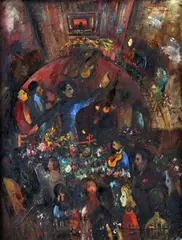 Alexander Bauernfreund, Koncert, 1948, olej na plátne