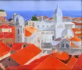 Dezider Castiglione, Dubrovnik, 1987, pastel na kartóne