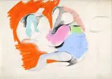 Milan Paštéka, Priatelia, 1969, pastel, ceruza na papieri