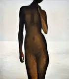 Viera Žilinčanová, Akt (Na pláži), 1975, olej na plátne
