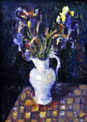 Ján Berger, Kostace, 1964, olej na plátne