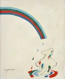 Ivan Popovič, Dúha, 1973, tempera, tuš na plátne