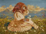 Leto vo Važci by Jan Hála, okolo 1942, olej na plátne, sold Jun 2011
