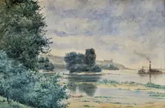 K. Gross, Bratislava od Lafranconi, 1934, akvarel na papieri