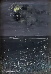 Jozef Šturdík, Nokturno, 1983, gvaš, tempera na kartóne
