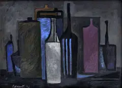 Ladislav Gandl, Nádoby 31, 1974, olej na kartóne