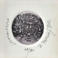 Pavol Pevný, Miniatúra, 1990, lept na papieri