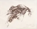 Guman Ľubo, Erotický motív, 1992, rudka na papieri