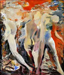Štefan Filep, Hľadači šťastia, 2004, olejová tempera na kartóne