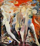 Štefan Filep, Hľadači šťastia, 2004, olejová tempera na kartóne