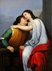 Spiró Ede, Rómeo a Júlia, okolo 1850, olej na plátne, dublované