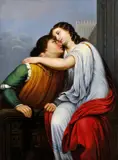Spiró Ede, Rómeo a Júlia, okolo 1850, olej na plátne, dublované