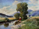 Géza Szontágh, Pri potoku, okolo 1880, olej na plátne