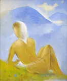 Sediaca by Imro Weiner-Kráľ, 1964, olej na plátne, sold Jun 2011