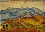Roháče by Martin Benka, okolo 1938, olej na preglejke, sold Jun 2011