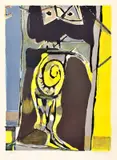 Endre Nemes, Kompozícia III., okolo 1950-55, farebná litografia na papieri