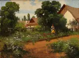 V záhrade I. by László Neogrády, okolo 1930, olej na plátne, sold Jun 2011