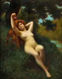 Jules-Armand Hanriot, Eva, okolo 1890, olej na dreve