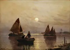 Bertold, Ranná rybačka I., okolo 1900, olej na plátne