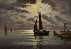 Lorenz, More pri Murane, okolo 1920, olej na plátne