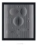 Viktor Vasarely, Opartová kompozícia, okolo 1980, serigrafia na papieri