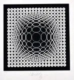 Viktor Vasarely, Vega-Tek I., okolo 1980, serigrafia na papieri