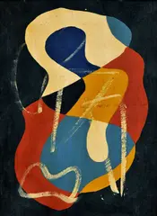 Václav Trefil, Nefiguratívna kompozícia, okolo 1930-40, olej na kartóne