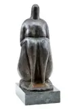 Paľo Tóth, Sediaci akt, okolo 1975, bronz, mramorový podstavec