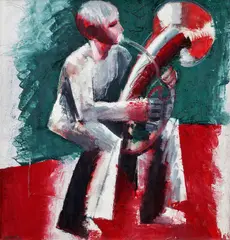 Ľudovít Hološka, Baskrídlovkár Karol, 1980, olej na plátne