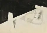 Milan Paštéka, Noc, 1976, ceruza na papieri