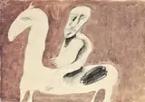 Milan Paštéka, Biely koník, 1975, ceruza, tuš na papieri