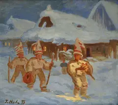 Jan Hála, Na troch kráľov, 1937, olej na plátne