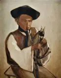 Jozef Kollár, Gajdoš, okolo 1920, olej na plátne