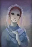 Edita Spannerová, Žena so závojom, 1990, pastel na papieri