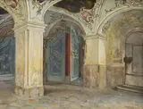 Jozef Teodor Mousson, Sala Terrena, okolo 1935, akvarel na papieri