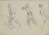 Ladislav Mednyánszky, Štúdia vojakov