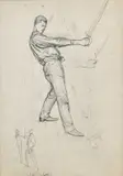 Ladislav Mednyánszky, Štúdia šabliara
