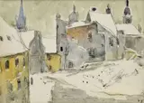 Stará Bratislava by Imro Weiner-Kráľ, 1975, akvarel na papieri, sold Mar 2011