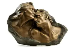 Milenci by Július Bártfay, 1933 (1968), bronz, sold Mar 2011