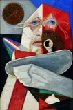 Július Szabó, Exagi Monumentum, 1967, tempera, kombinácia technik na kartóne
