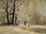 – Kovács László Kézdi, S raždím, okolo 1910, olej na plátne