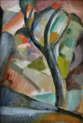 Strom by Armand Schönberger, okolo 1930, olej na papieri, sold Mar 2011