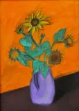 Martin Seko, Slnečnice, 2010, pastel na papieri