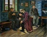 Fritz Sturm, V rozhovore o budúcnosti, 1922, olej na plátne