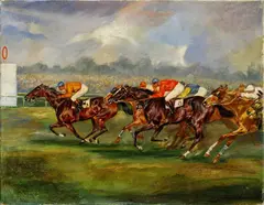 Alfred Munnings, Dostihy, okolo 1930, olej na plátne