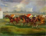 Alfred Munnings, Dostihy, okolo 1930, olej na plátne
