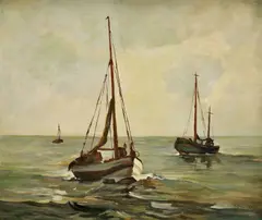 Adolf Schultheiss, Na mori, okolo 1930, olej na plátne